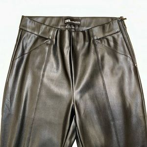 Zara leather leggings